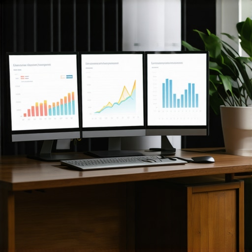 A workspace with analytics dashboards and local SEO tools for advanced strategies