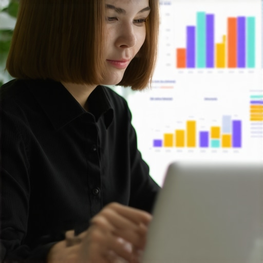 Business owner reviewing local SEO analytics on a laptop