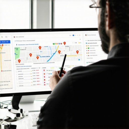 Analyzing local SEO metrics on a digital dashboard