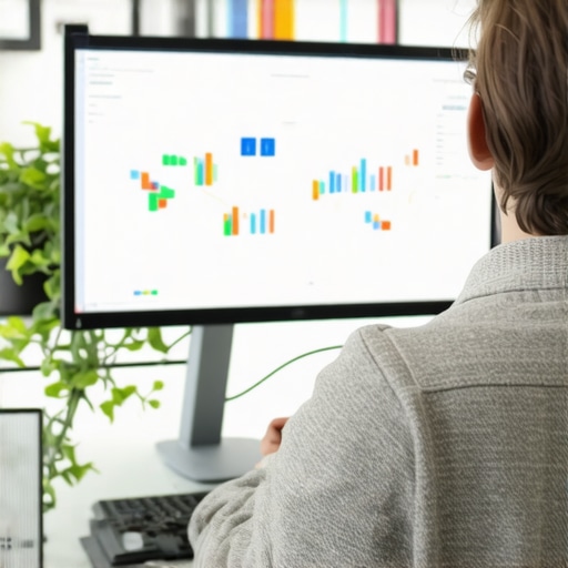 Person reviewing local SEO analytics and maps on a computer screen.