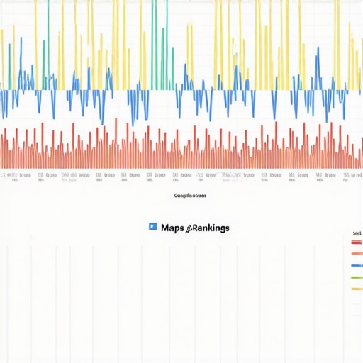 Line chart illustrating upward trend in local Google Maps rankings following SEO efforts