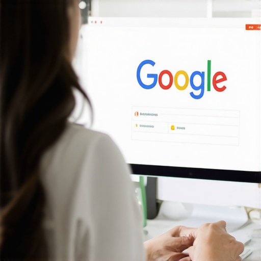 Person updating business details on Google My Business