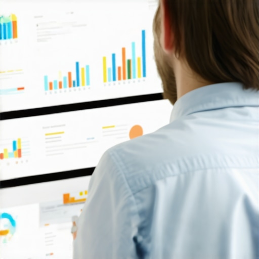 Marketing professional analyzing local SEO data on a computer