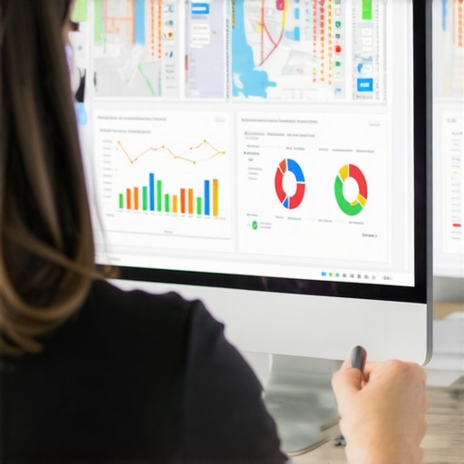 Professional reviewing maps optimization data for local search rankings.