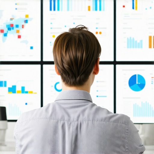 Person studying digital maps analytics and SEO metrics