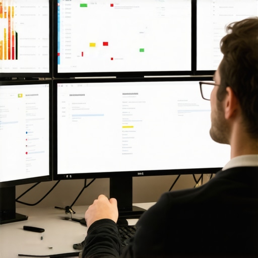 Person reviewing SEO analytics and citation tools on computer screens