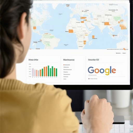 Person reviewing SEO analytics related to Google Maps on a computer