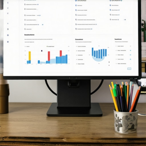 Person reviewing local SEO performance on a computer screen with charts and citations