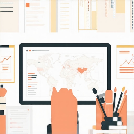 Local SEO Data Analysis Tools Person analyzing local SEO metrics on a laptop with charts and maps.